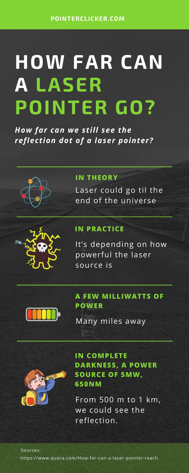 how far do laser pointers go