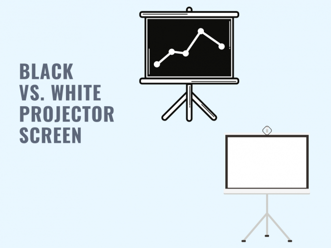 white or black projector screen outdoor