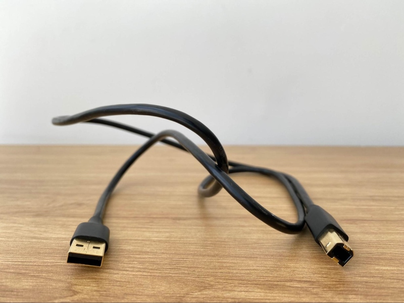 the USB-B to USA-A cable