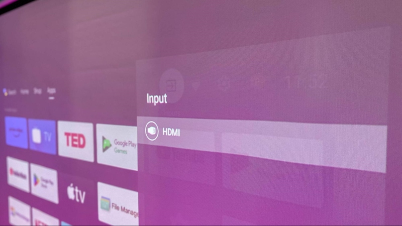 HDMI input option on XGIMI projector screen