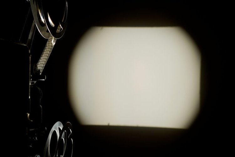 projecting in dark room