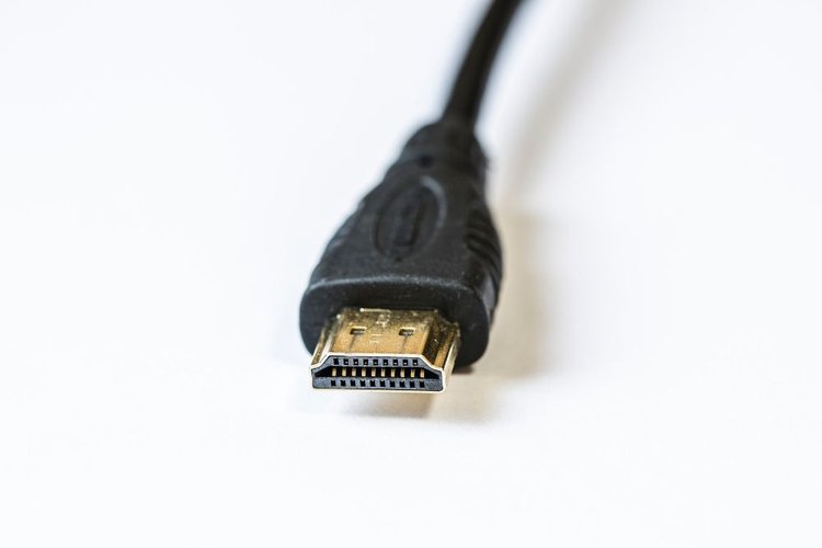 Close shot of HDMI cable