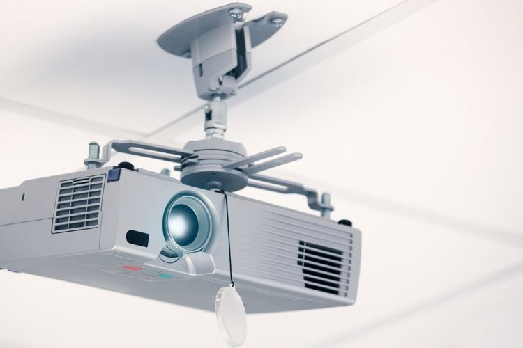 projector from the drop ceiling