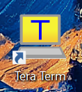 Tera Term software icon on a Window laptop