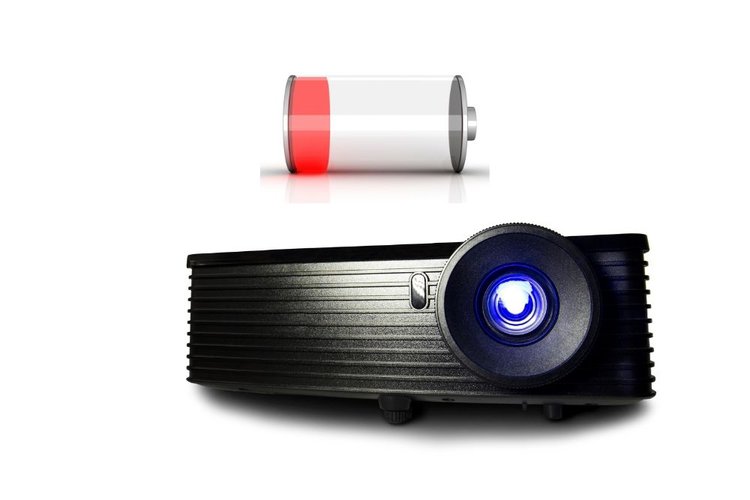low battery projector