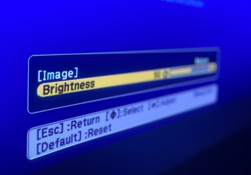 Brightness in Epson projector settings