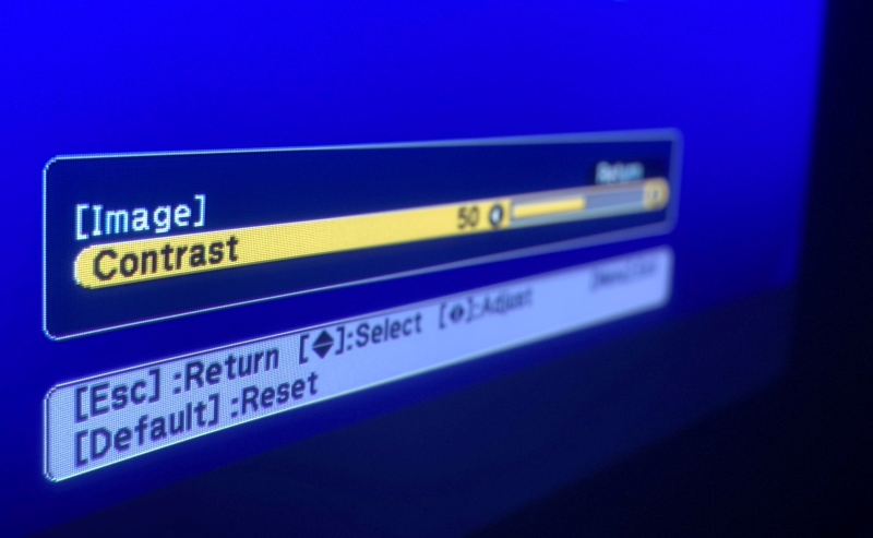 Contrast in Epson projector settings