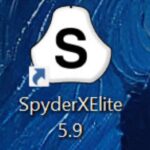 SpyderX Elite software icon on the laptop