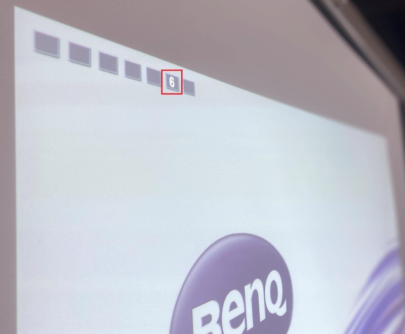 selecting option 6 in the BenQ projector Service menu