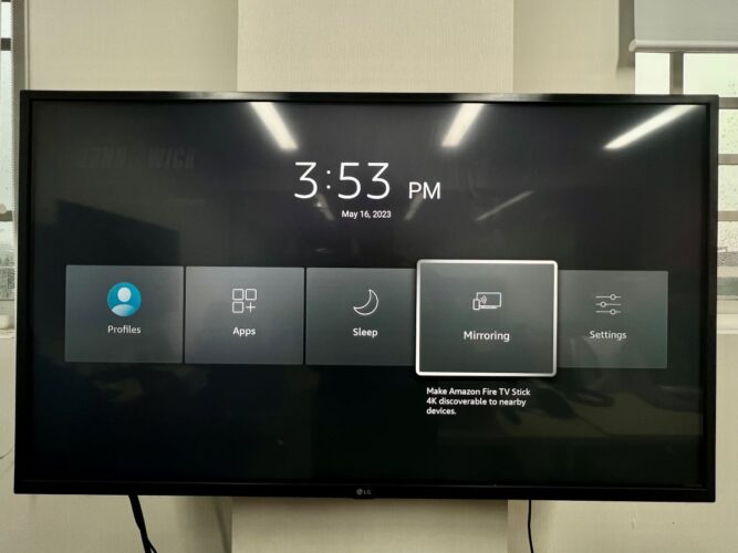 screen mirroring feature on a fire tv stick