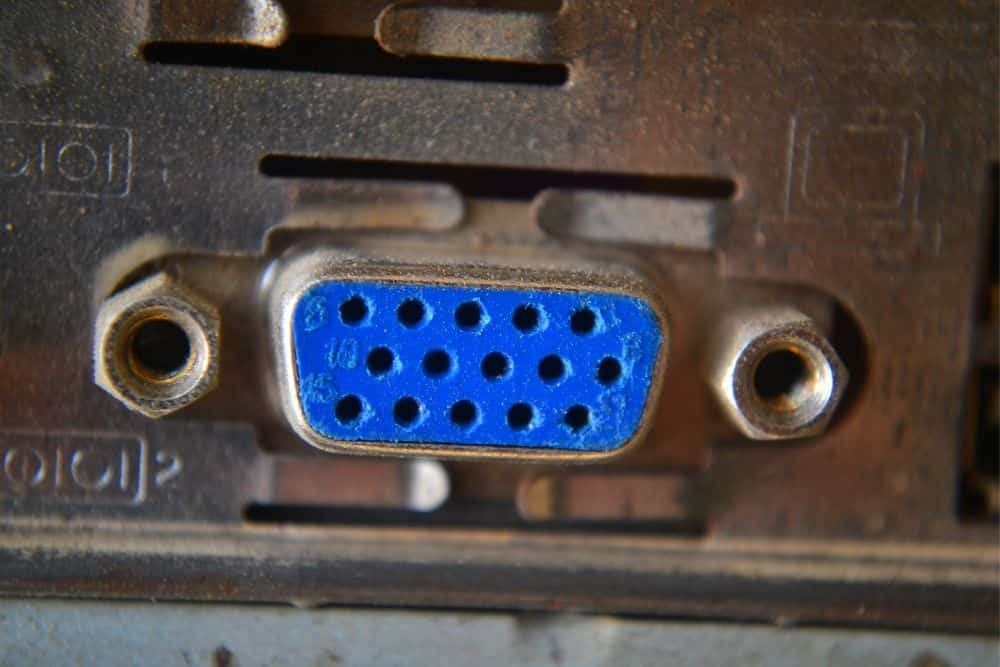 picture of a vga prot on a computer