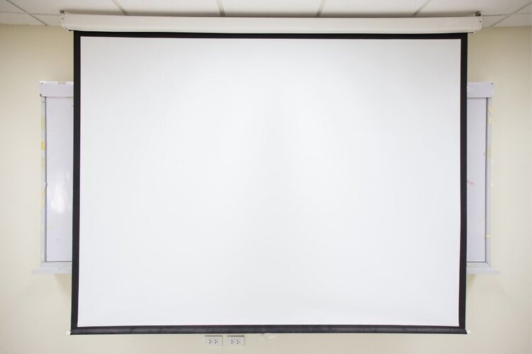 a big projector screen