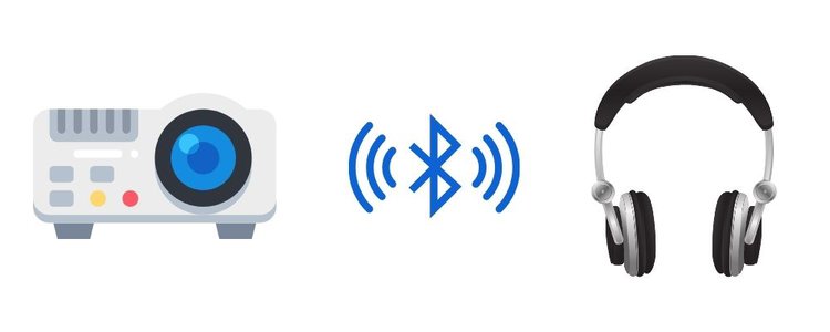 Verbinden Sie einen Projektor mit Kopfhörer über Bluetooth