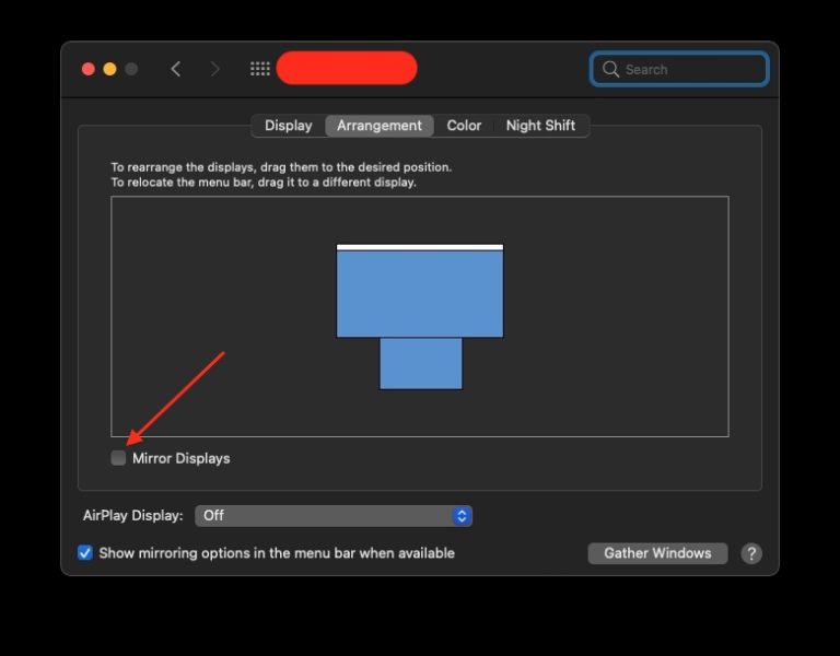 how to allow screen mirroring on mac
