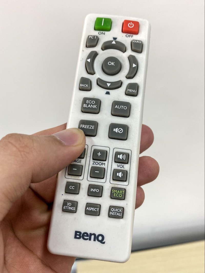 Freeze button on BenQ projector remote control