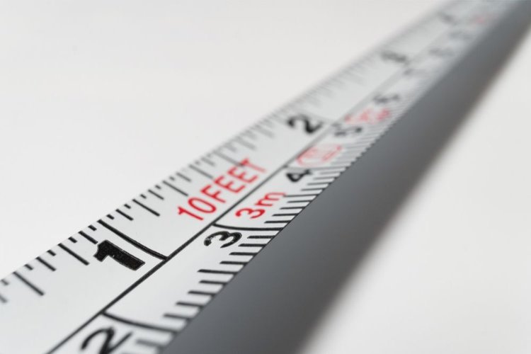 zoom in image of a white ruler