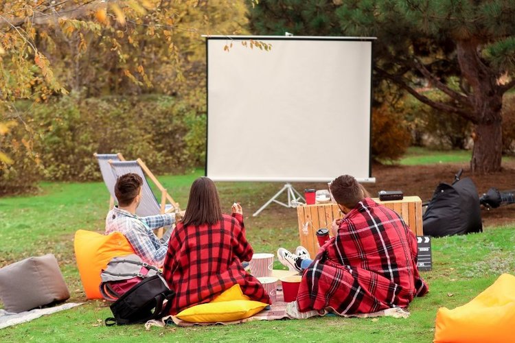 projector screen outdoor stand