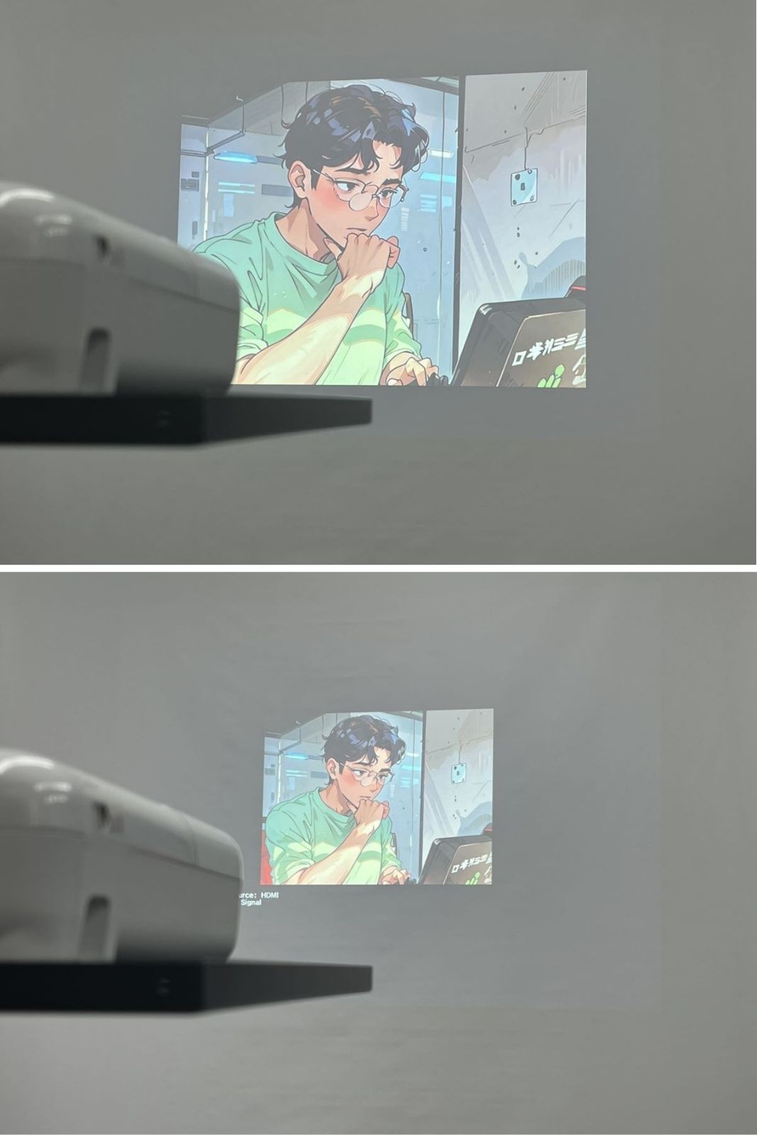 zoom feature on an epson projector