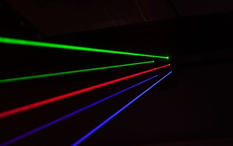 three colors of laser