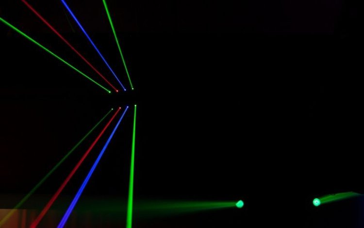 high-powered laser light
