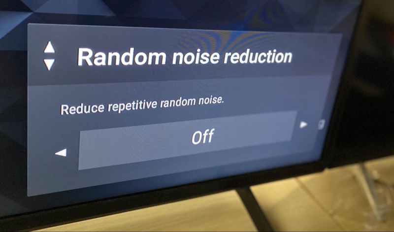 turn off Random noise reduction feature on Sony TV