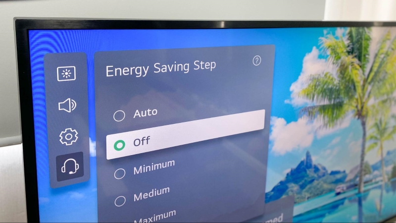 turn off the Energy Saving Step feature on LG TV