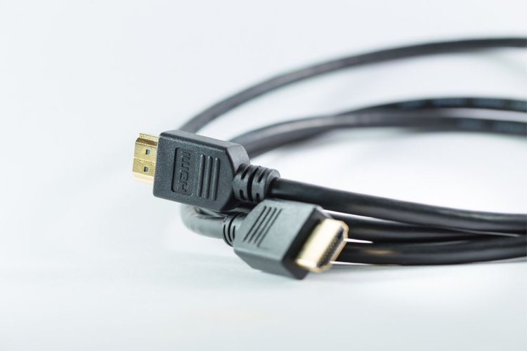 A long black HDMI cable
