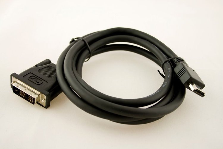 Black HDMI-to-DVI adapter