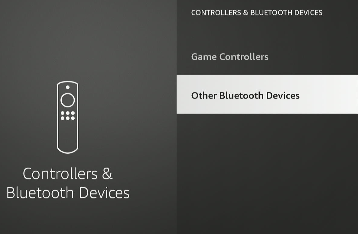 Other Bluetooth Devices from the controllers & Bluetooth Devices on Fire TV