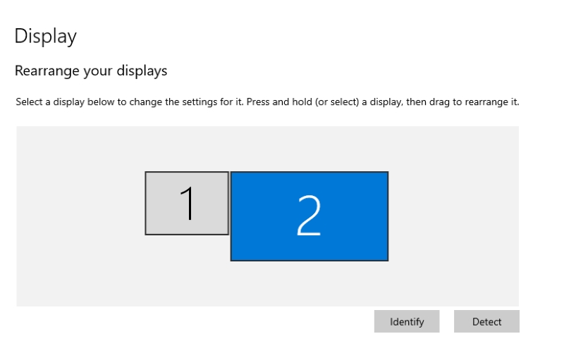 Rearrange your displays in Windows PC Display setting