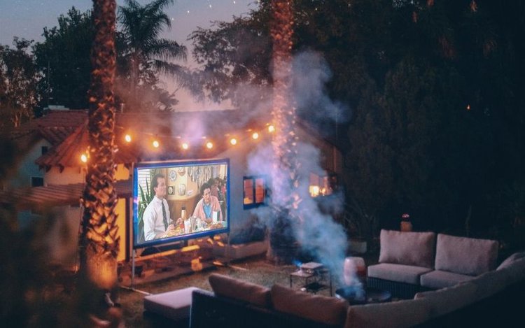 What is the best outdoor projector with sound
