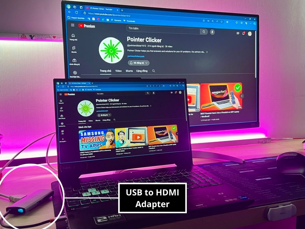 connect a laptop to a monitor using a usb to hdmi adapter