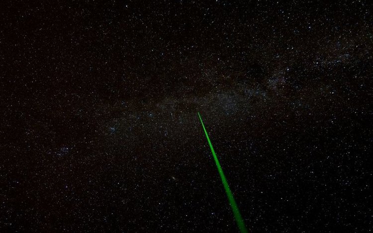 laser light seen from height