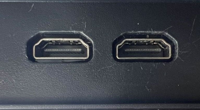 Two HDMI ports at the back of the Sony TV