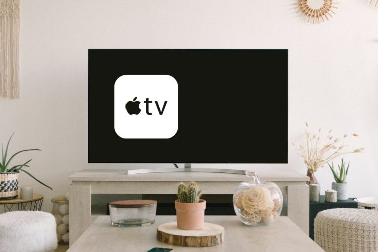 A TV in the living room having an Apple TV