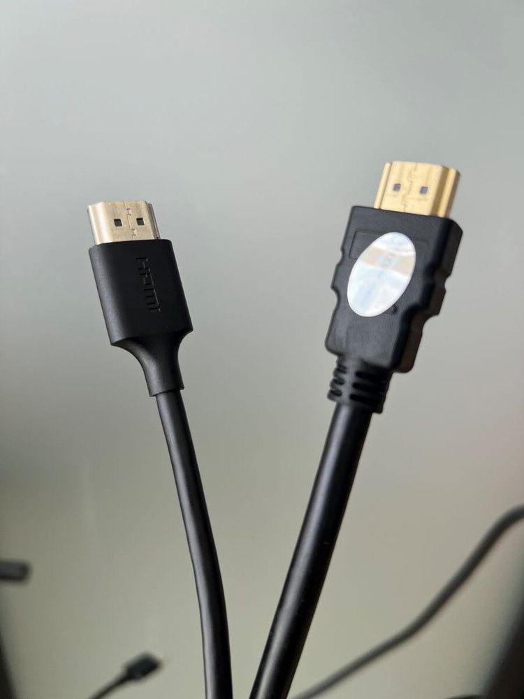 An HDMI cable with a white background