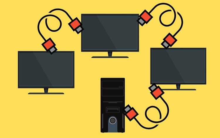 daisy chain monitors using dvi