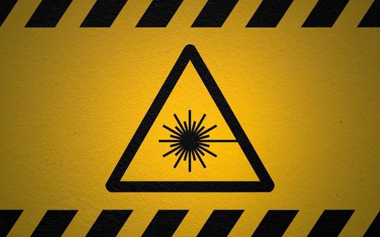 Danger laser radiation sign