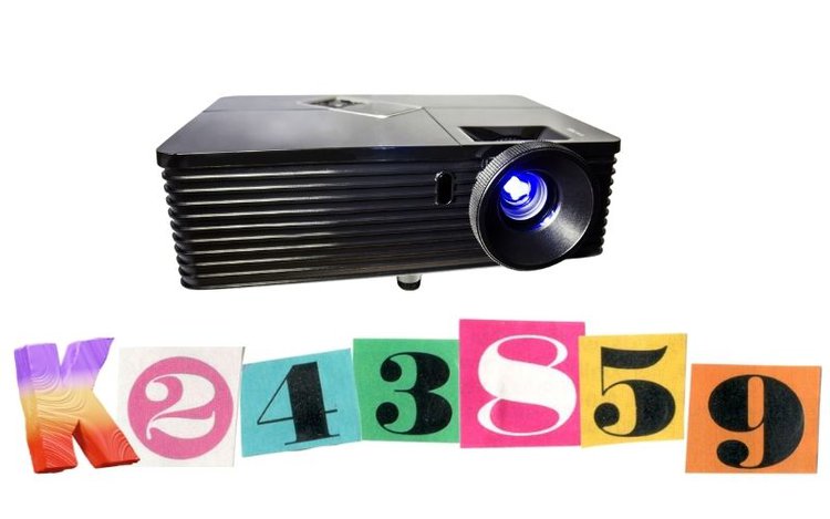 Example of projector serial number