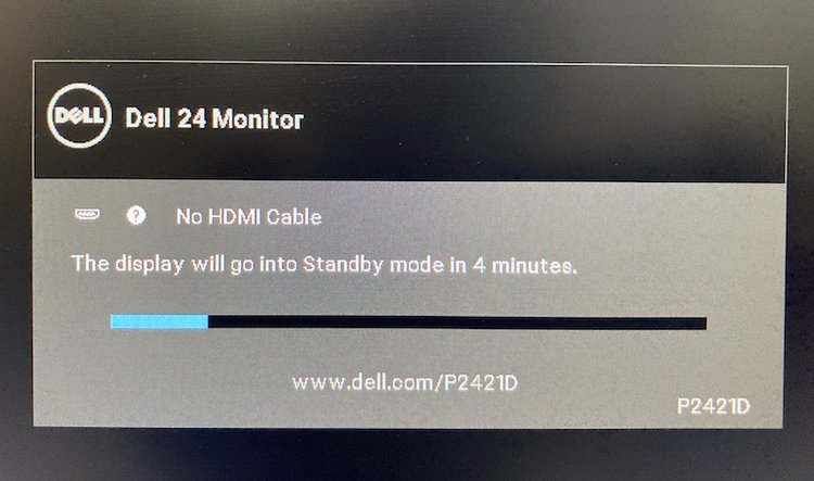 HDMI No Signal message