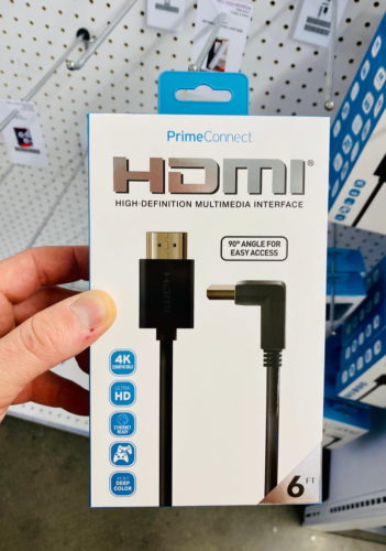 HDMI box with product description