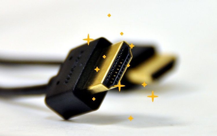 HDMI cable in sparkling effect