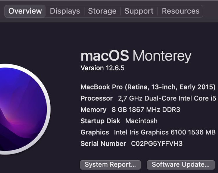 Overview and System Report on a Macbook