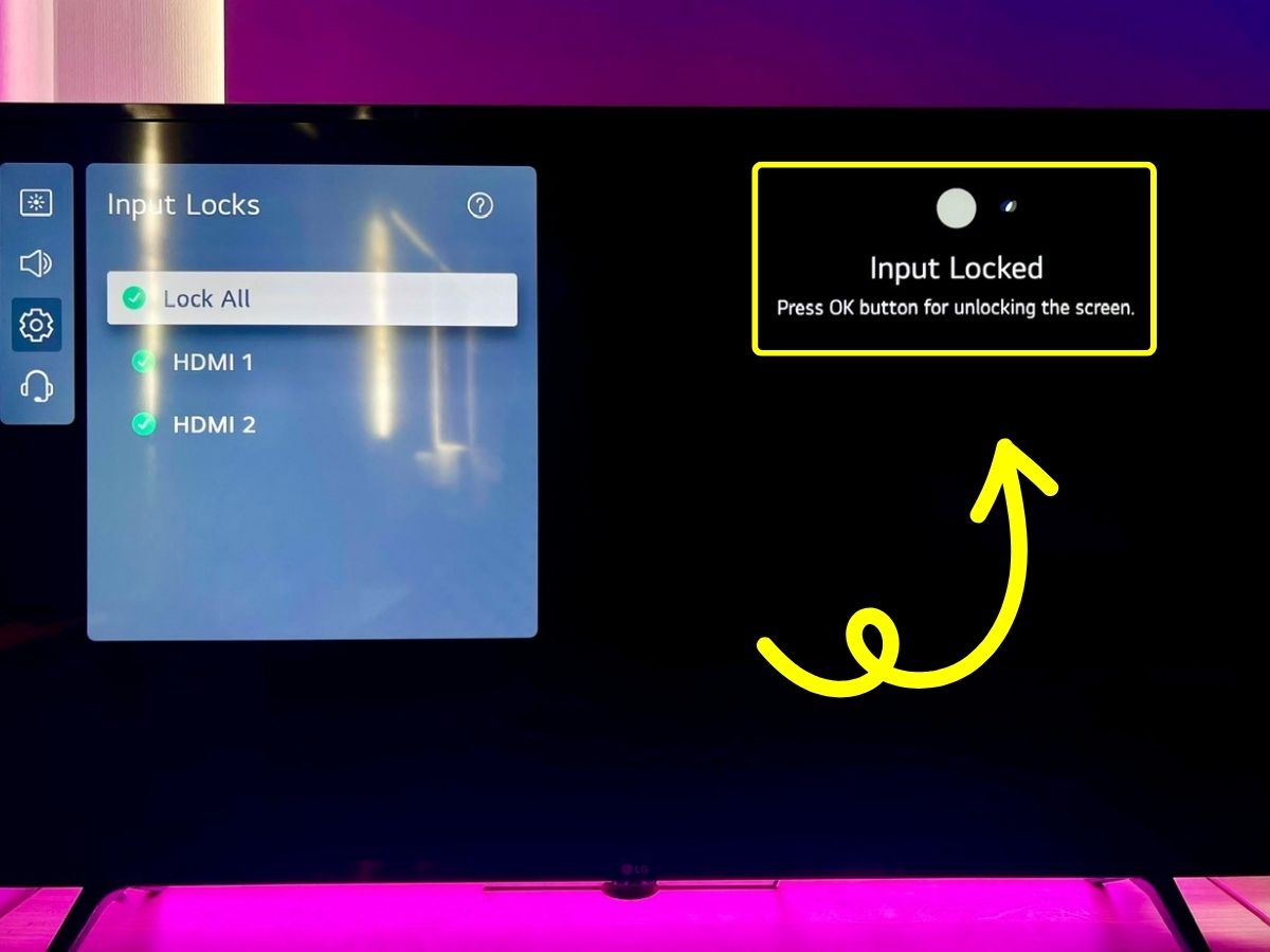hdmi inputs on an lg tv are locked