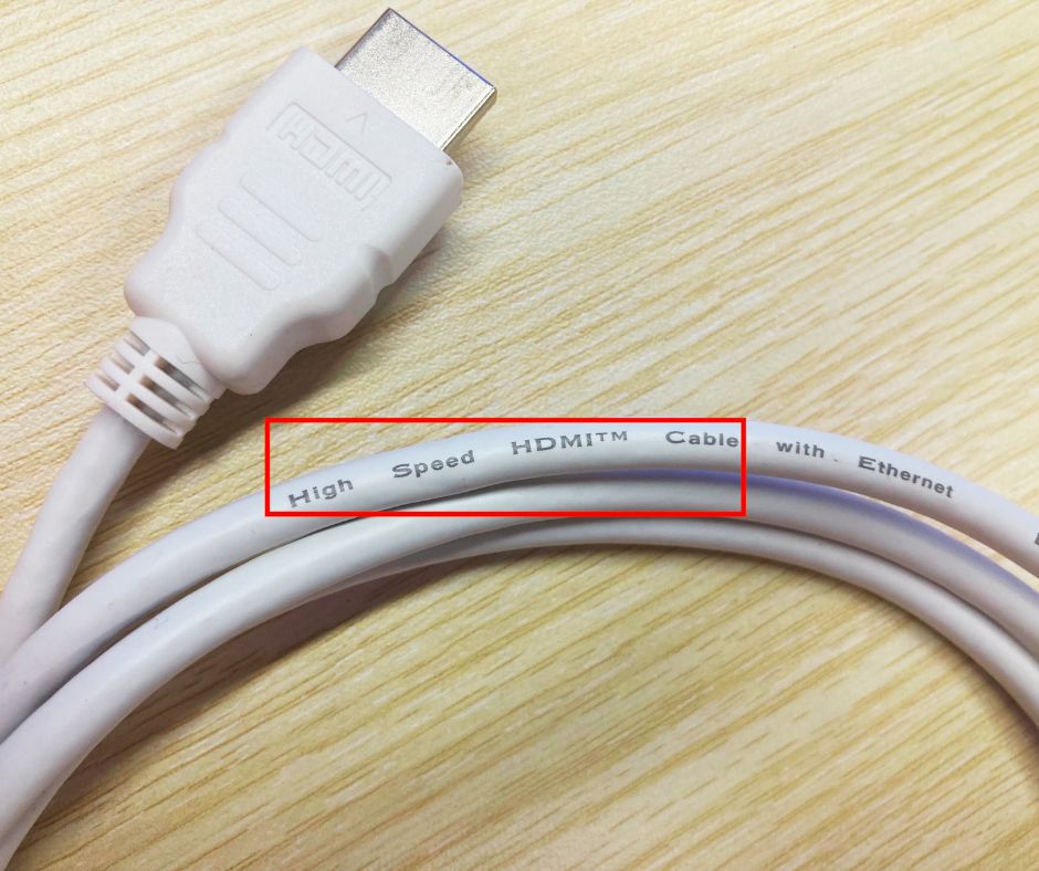 high speed hdmi cable with the label