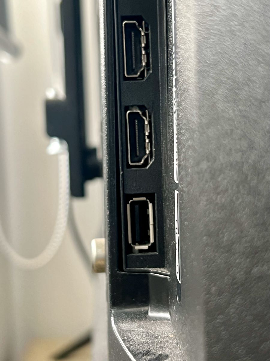 lg tv's ports on the left panel