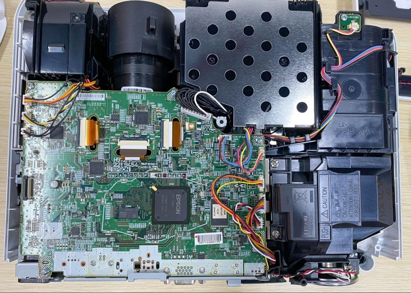 mainboard in the Epson projector