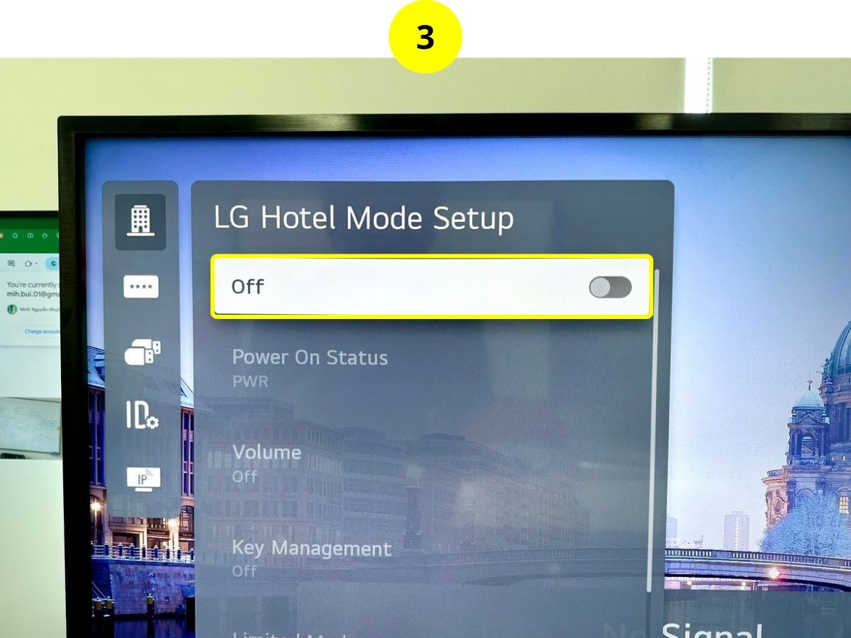 step 3 - switch off the hotel mode on an lg tv