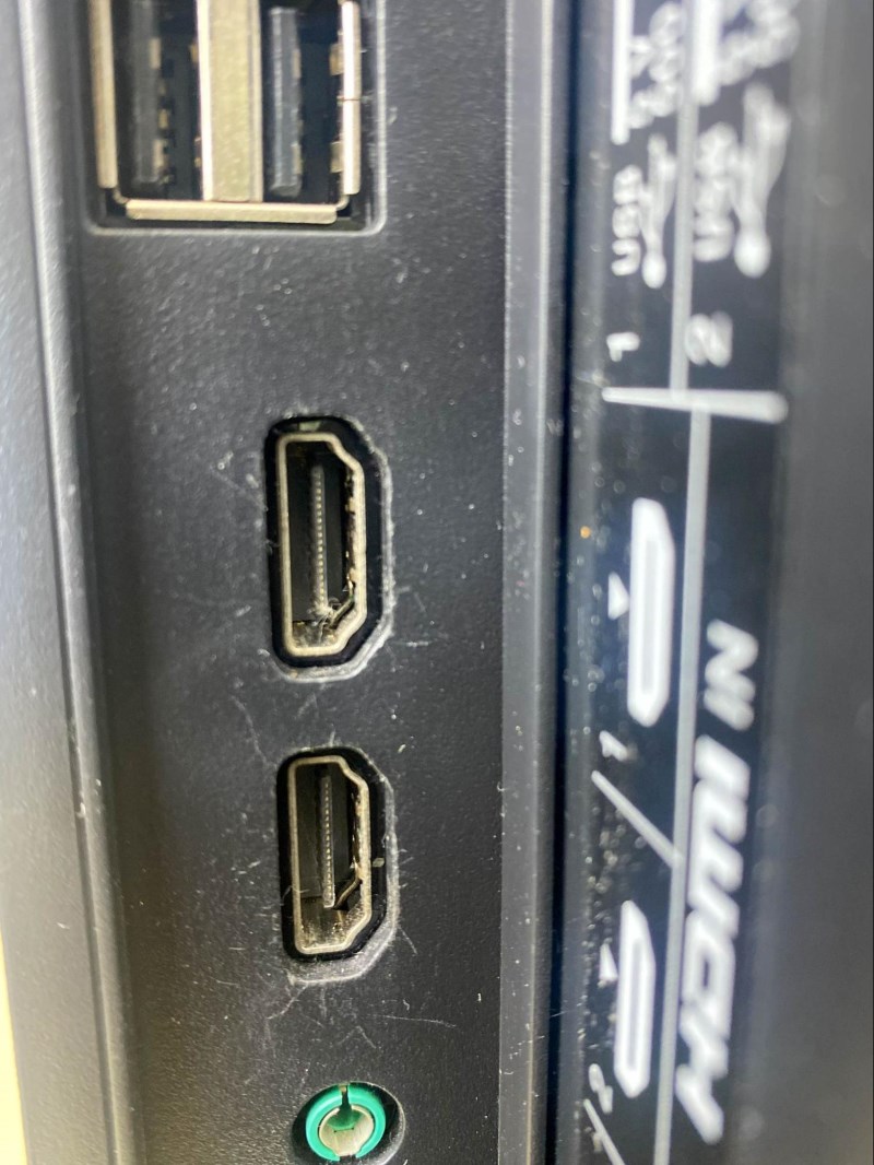 two HDMI ports in a near-view