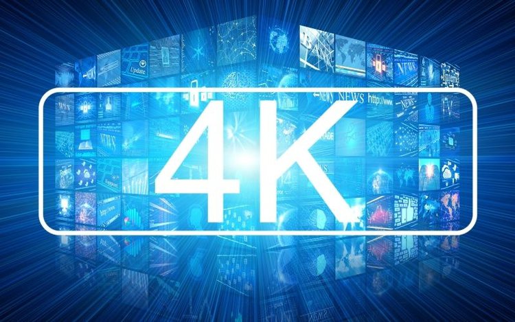 4K on media and gaming concept